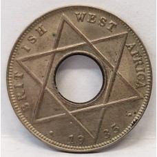 BRITISH WEST AFRICA 1935 . ONE/TENTH 1/10 PENNY COIN